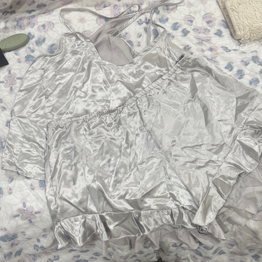 Lulu's Shimmering Silver Pajama Set